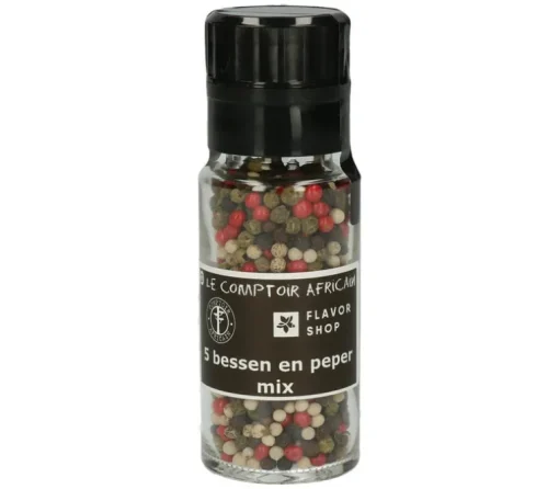 5 bessen pepermengeling - in zwarte molen 45 g