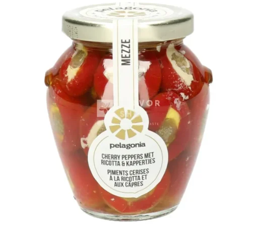 Cherry Peppers met ricotta & kappertjes 280 g
