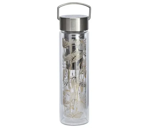 Glazen theefles On-The-Go met filter - Tropical Summer