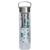 Glazen theefles On-The-Go met filter - Eucalyptus