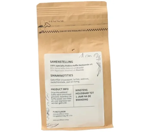 Houseblend Koffie Gemalen 125 g - Voor Espresso en Filterkoffie