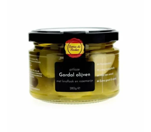 Olijven Gordal met knoflook en rozemarijn 280 g*