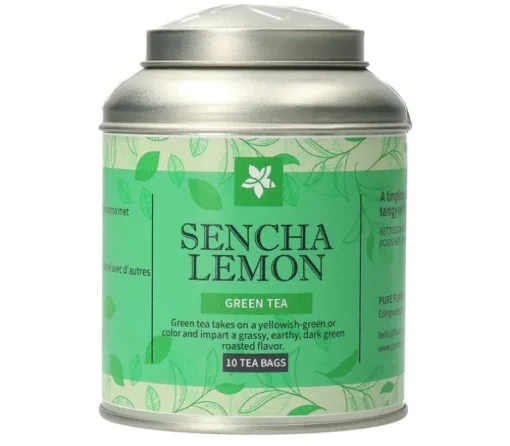 Sencha Lemon theebuiltjes in blik - 10 stuks