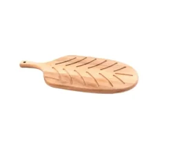 Serveerplank met handvat leaf uit acaciahout 40.5x19.7x1.5cm FSC ®