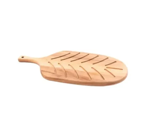 Serveerplank met handvat leaf uit acaciahout 40.5x19.7x1.5cm FSC ®