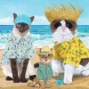 Servietten Cats' Beach Party 33x33 cm
