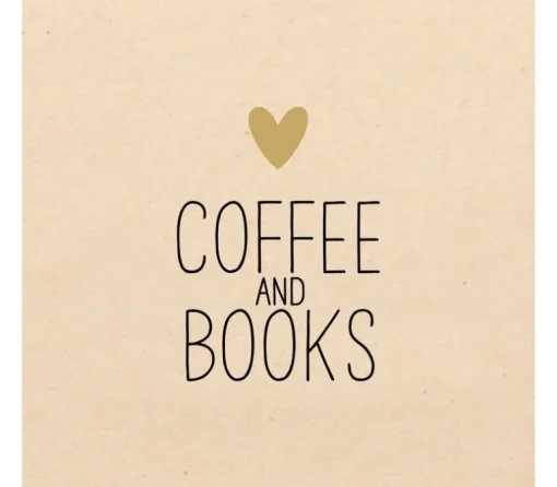 Servietten Coffee & Books 33x33 cm