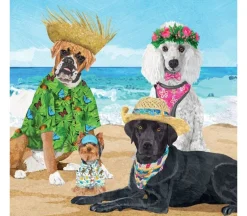 Servietten Dogs' Beach Party 33x33 cm