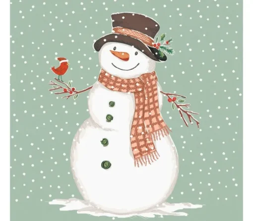 Servietten Mr. Snowman 33x33 cm
