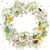 Servietten Wild Flower Wreath 33x33 cm