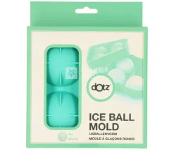 Silicone Ijsballenvorm Voor 4 Ijsballen, Groen, 6cm