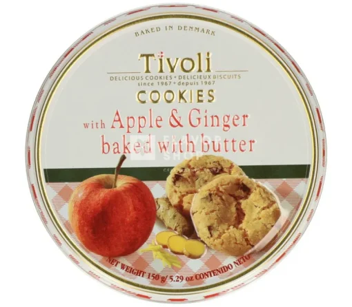 Tivoli Apple & Ginger Buttercookies Blik 150 g